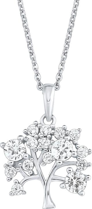 Immagine prodotto Amor Catena di ancoraggio lunga 45 cm con ciondolo albero della vita lungo circa 2 cm (Argento, 45 cm)