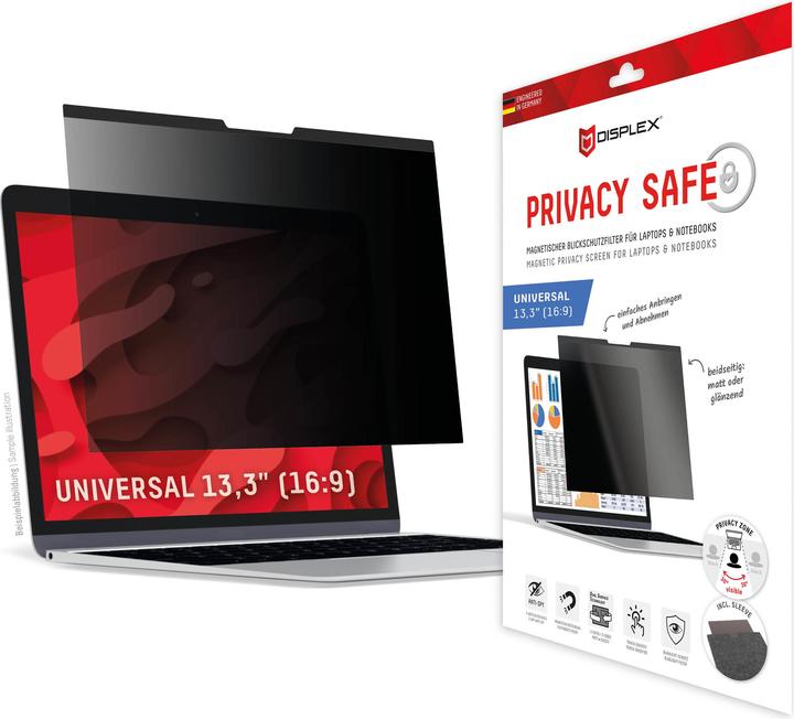 Produktbild Displex Privacy Safe, Laptop Blickschutzfilter (13.30", 16 : 9)