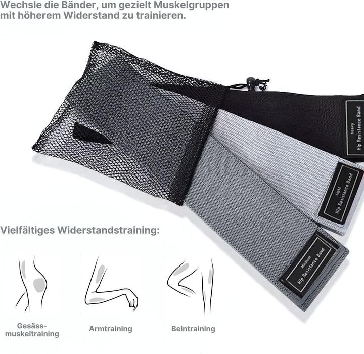 Actual product image Hermex Booty-Band Hip-Resistance-Band Glute-Band Training Band Fitness Band (0.37 m, Easy, Medium, Strong)