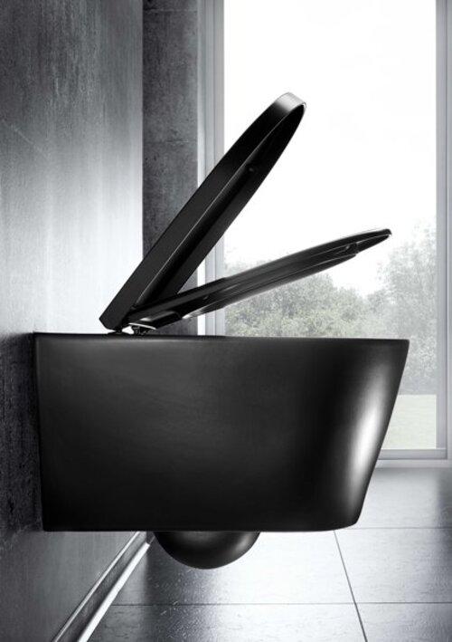 Immagine prodotto Laufen WC sospeso KARTELL senza bordo, lavaggio a filo pavimento nero opaco