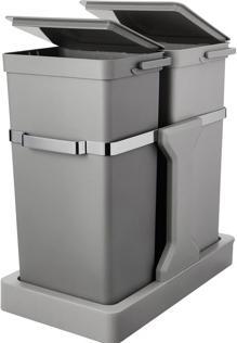 Actual product image EKO Waste Bin 15+20L Grey Deco Duo Built-In (35 l)