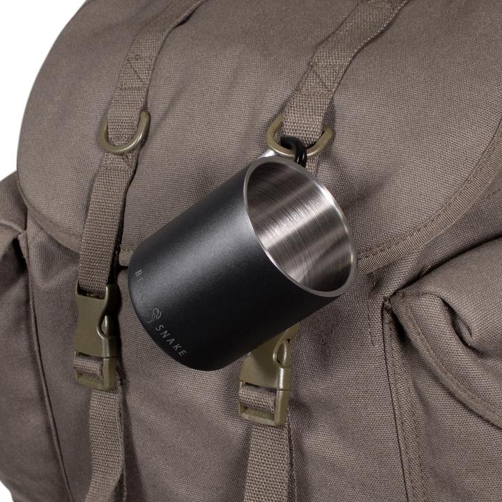 Actual product image Black Snake Stainless Steel Camping Tableware Set