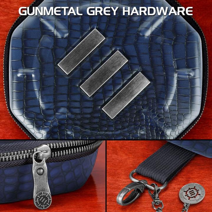 Actual product image Geronimo Games ENHANCE Tabletop Collector's Edition Dice Case Blue Dragon Scales