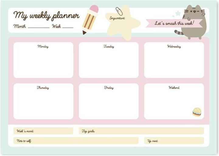 Produktbild Pusheen Foodie Collection Wochenplaner 54 Seiten A4 (A4)
