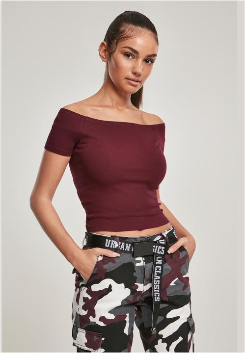 Produktbild Urban Classics Ladies Off Shoulder Rib Tee (XS)