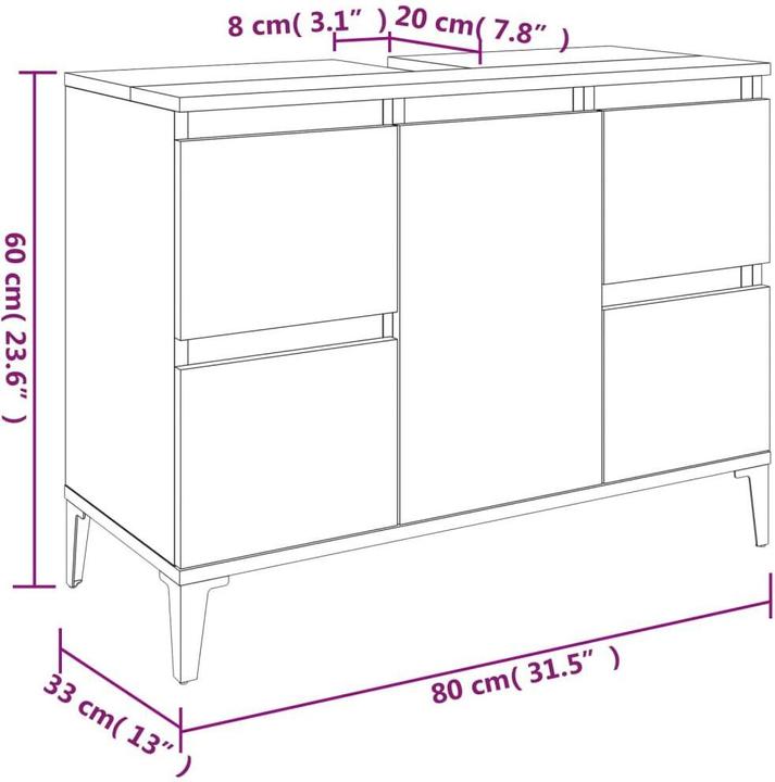 Produktbild VidaXL Lark (80 x 33 x 60 cm)