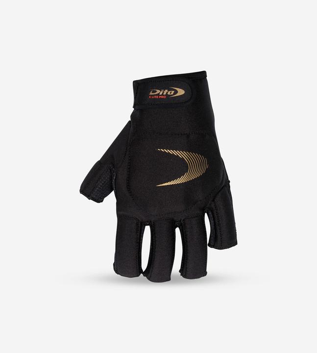 Dita Hockeyhandschuh Jugendliche/Erwachsene mittlere/hohe Intensität Xlite Pro 2-Fingerglied schwarz (XS)