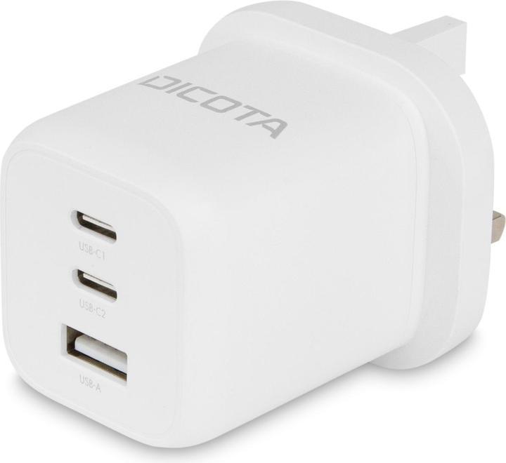 Dicota Compact 3-Port GaN Wall Charger (65W) UK white (65 W)