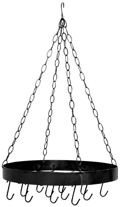 Actual product image Fifty five south Ceiling hanger shelf Round Black made of stainless steel Ø 48/ H 70 cm