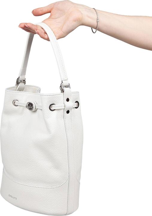 Actual product image Zanellato monda daily day s bucket bag in milk color leather