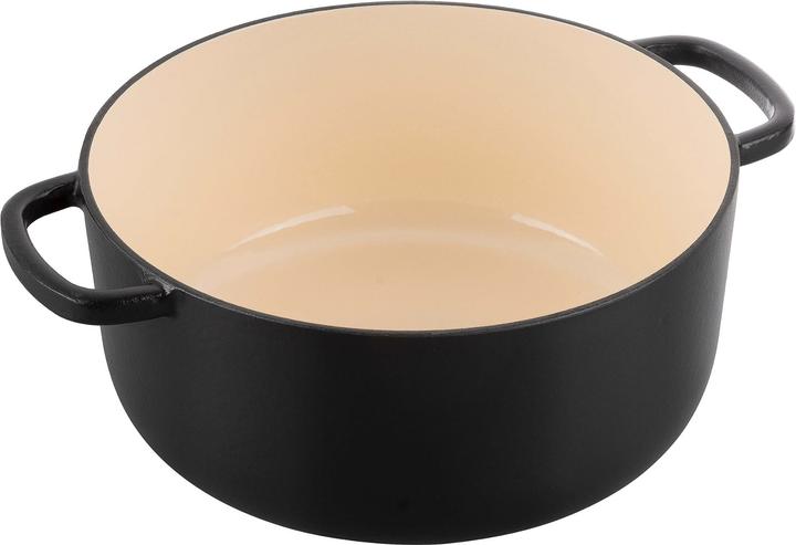 Produktbild Ballarini BELLAMONTE runder Gusseisentopf 75003-542-0 - 5 5 ltr schwarz (26 cm, Bräter + Schmortopf, Gusseisen)