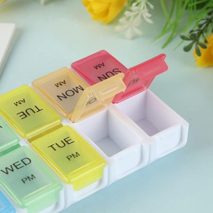 Image du produit Cbx Tablettenbox, Pillenbox 7 Tage - Morgen und Abend Rainbow