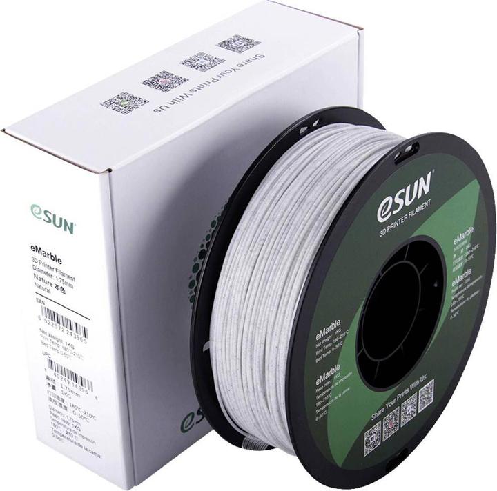 eSUN eMarble Filament (PLA, 1.75 mm, 1000 g, Weiss)