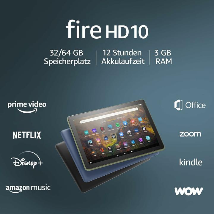 Produktbild Amazon Fire HD 10 Plus (2021) inkl. Alexa (10.10", 32 GB, Schiefergrau)