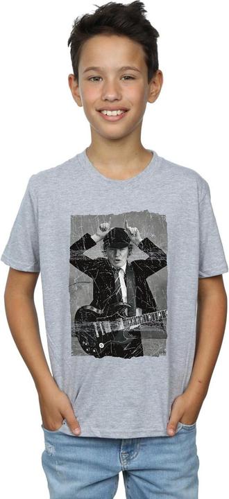 Produktbild AC/DC Angus Young Distressed Photo TShirt Jungen (152, 158)