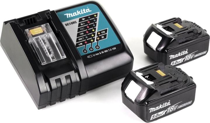 Actual product image Makita DUC 355 RT2 Motosega a batteria 36V (2x18V) Brushless 35 cm + 2x battery 5,0 Ah + (Battery chain saw)