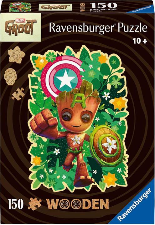 Ravensburger WOODEN Puzzle 12001459 - Groot - 150 Teile Kontur-Holzpuzzle mit stabilen (150 Teile)