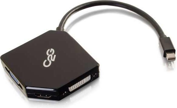 Image du produit C2G Convertisseur Mini DisplayPort vers HDMI, VGA ou DVI (HDMI, VGA, DVI, 8.30 cm)