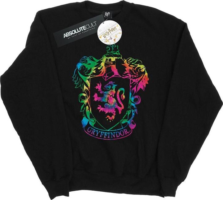 Actual product image Womens/Ladies Gryffindor Crest Tie Dye Infill Sweatshirt (L)