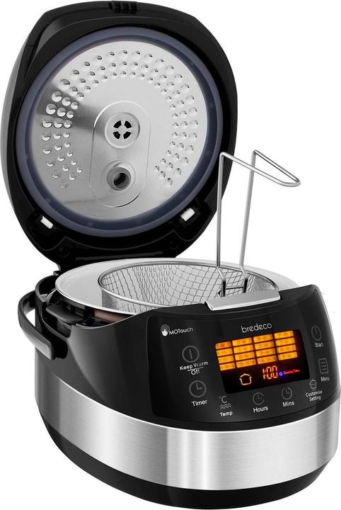 Produktbild Bredeco Multikocher Kochtopf Dampfkocher Schnellkocher 5 L 16 Programme