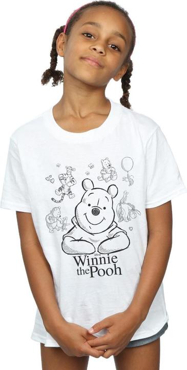 Produktbild Disney Winnie The Pooh Collage Sketch TShirt Mädchen (140, 146)