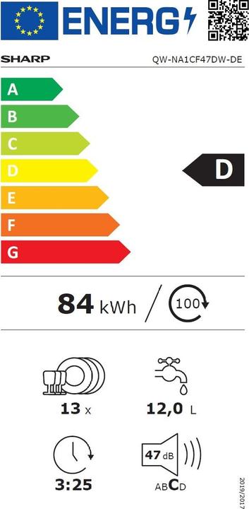 Energie-Label Sharp QW-NA1CF47DW-DE