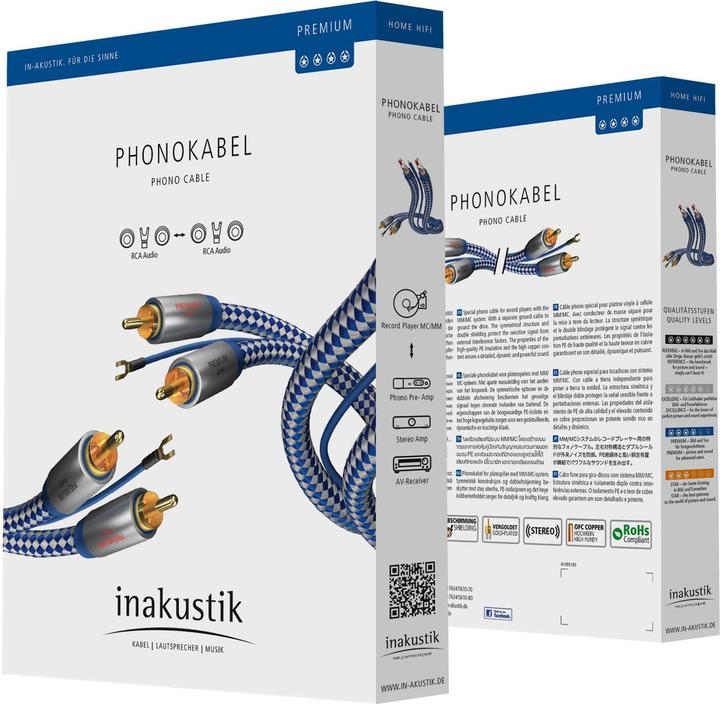 Actual product image Inakustik premium phono cable (1.50 m, Cinch)