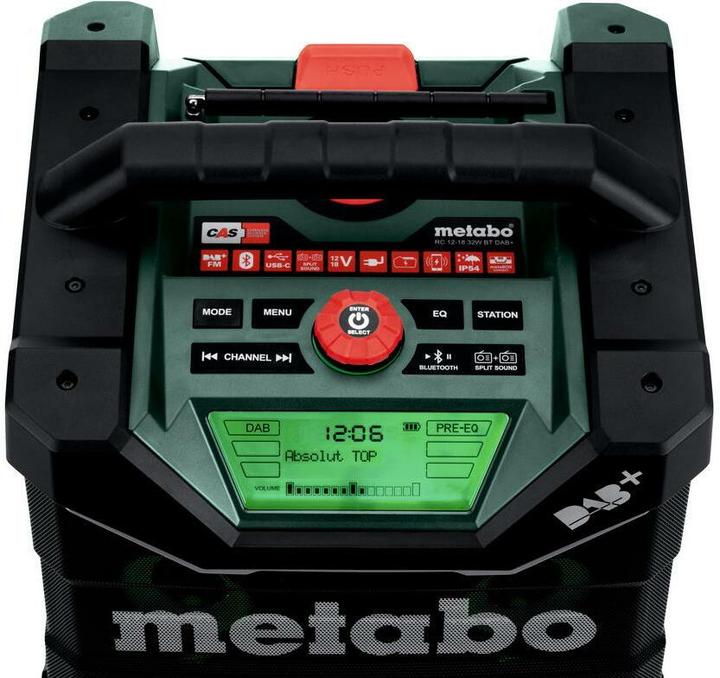 Actual product image Metabo RC 12-18 32W BT DAB+ (FM, DAB+, Bluetooth)
