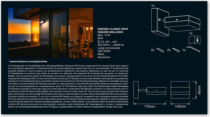 Produktbild Ledvance Endura Classic Spot Square (GX53, IP44)