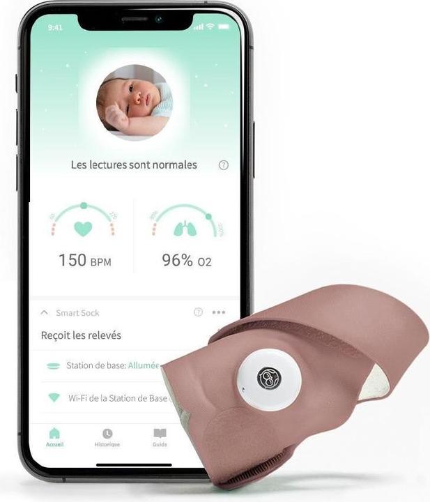 Owlet Calzino intelligente 3 (Audio del baby monitor, 30 m)