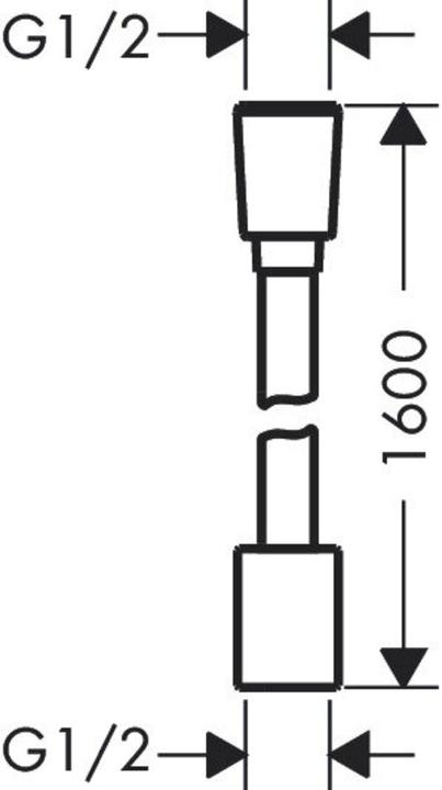Produktbild hansgrohe Designflex Textilbrauseschlauch, Länge 1600mm, 28260 (160 cm)