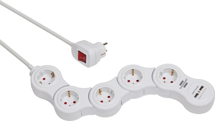 Produktbild Brennenstuhl Vario Power (7 x, USB-A, CEE 7/3, 1.40 m)