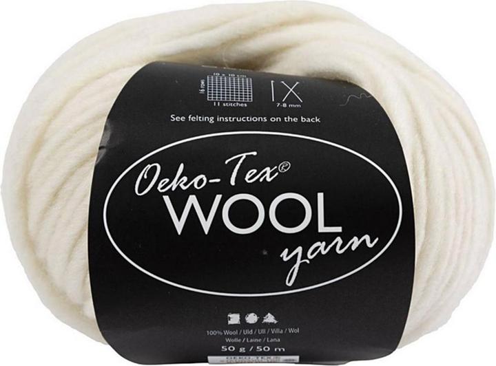 Actual product image Creativ Company Wool Oeko-Tex 50 g, Cream (50 m)
