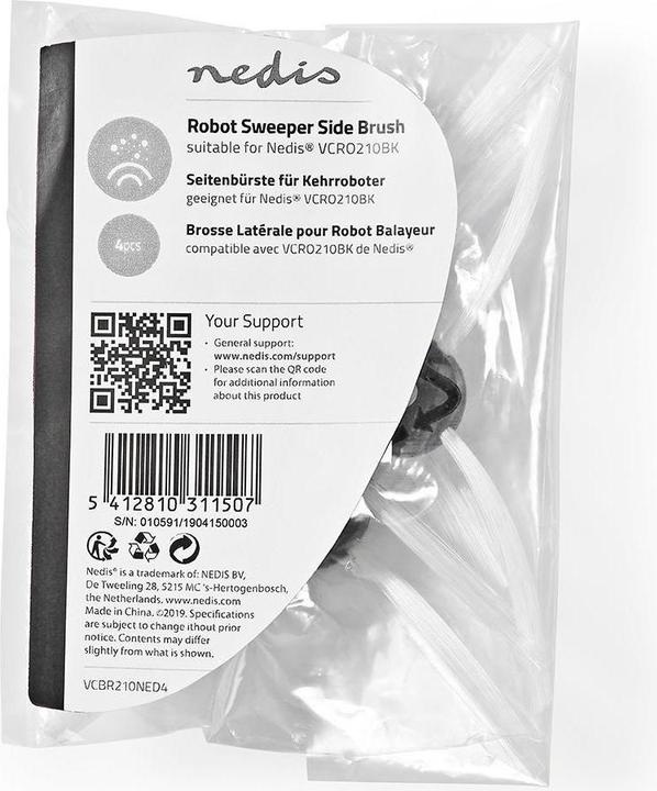 Actual product image Nedis VCBR210NED4 Side brush for sweeper model VCRO210BK
