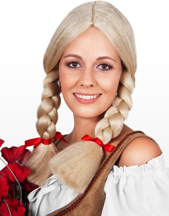 Produktbild Maskworld Blonde Perücke mit dicken Zöpfen