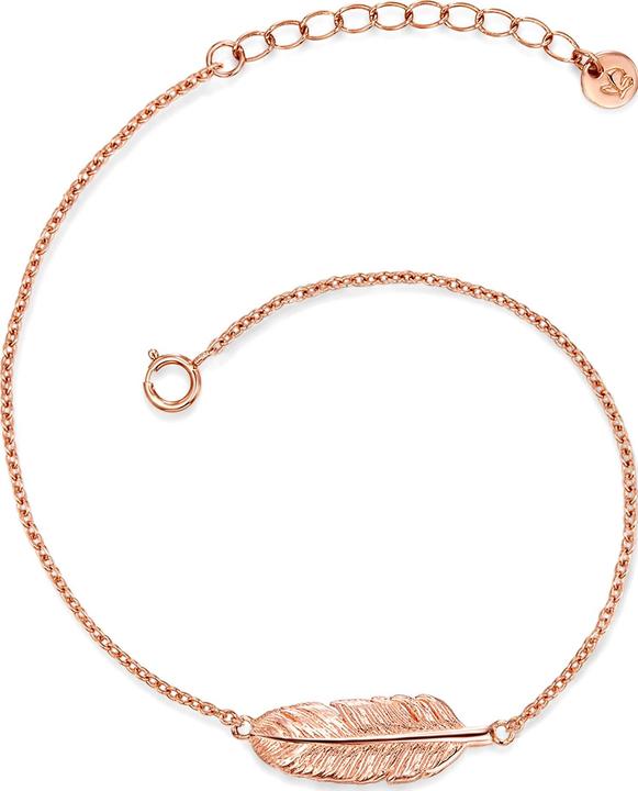 Produktbild Glanzstücke München Damen Feder Sterling Silber roségold 17,0 cm Basislänge + 3,0 cm Verlängerung - 8190 (17 cm, Sterling Silber)