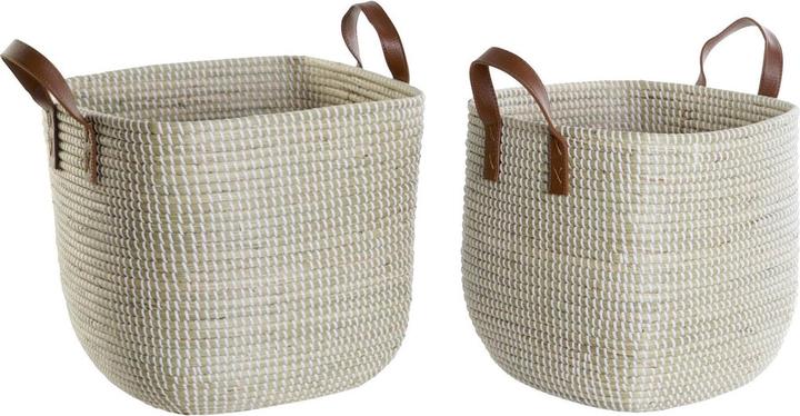Image du produit DKD Home Decor Basket set Natural Light brown Polyurethane Seagrass 38 x 38 x 35 cm (38 x 38 x 35 cm)