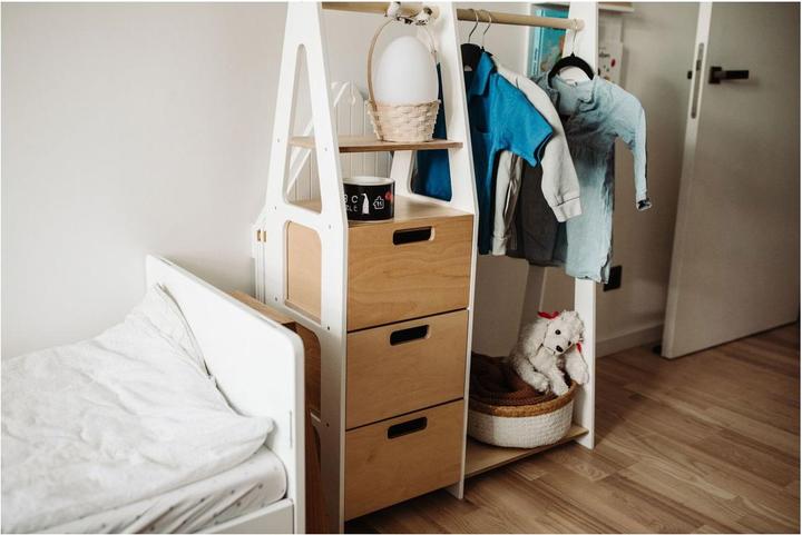 Actual product image Duck Woodworks Children's wardrobe with drawers