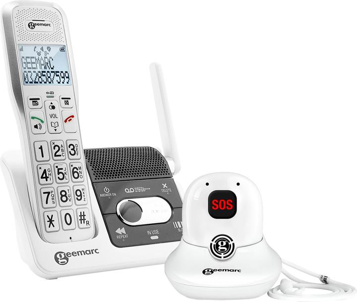 Immagine prodotto Geemarc AMPLIDECT 595 SOS-PRO Telefono di emergenza con cavo Telefono di emergenza con ciondolo DECT di