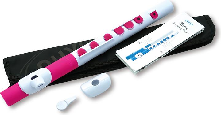 Nuvo N430T TooT 2.0 - Children's transverse flute in C, white-pink (Transverse flute)