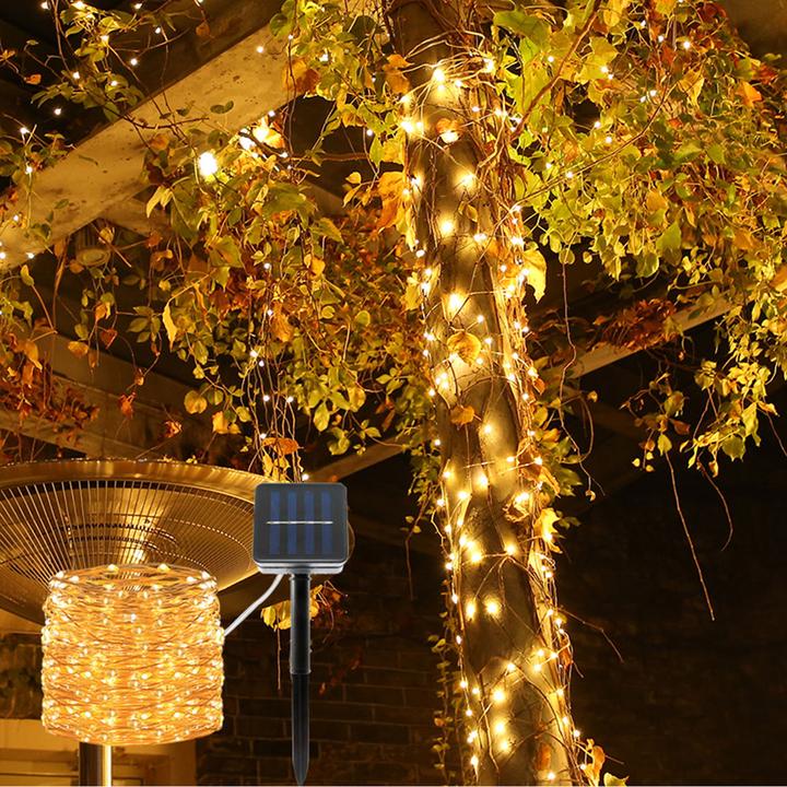 Immagine prodotto Casativo Faro in filo di rame, a energia solare, 22 m, 200 LED bianchi caldi, IP44 (0.19 m)