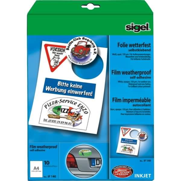 Produktbild Sigel InkJet-Folien (270 g/m², 10 x)