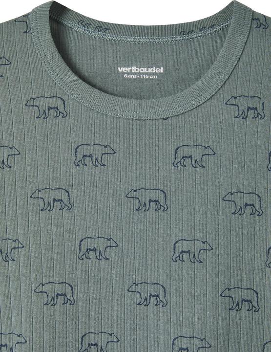 Actual product image Vertbaudet 3-pack of boys' ribbed T-shirts, bears (86, pack of 3)