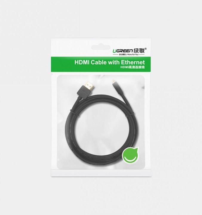 Actual product image Ugreen HD127 Micro HDMI - HDMI Cable 4K 3D 3m (black) (3 m, HDMI)