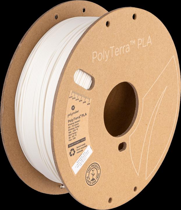 Produktbild Polymaker PolyTerra (PLA, 1.75 mm, 1000 g, Weiss)