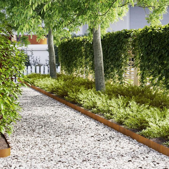 Actual product image VidaXL Rasenverkleidungen 20 Stück 100x0,5x15 cm Wetterbeständiger Stahl (100 cm)