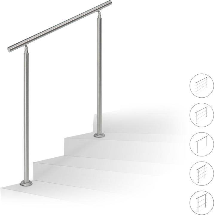 Produktbild Relaxdays Treppengeländer 1,5m (Edelstahl)