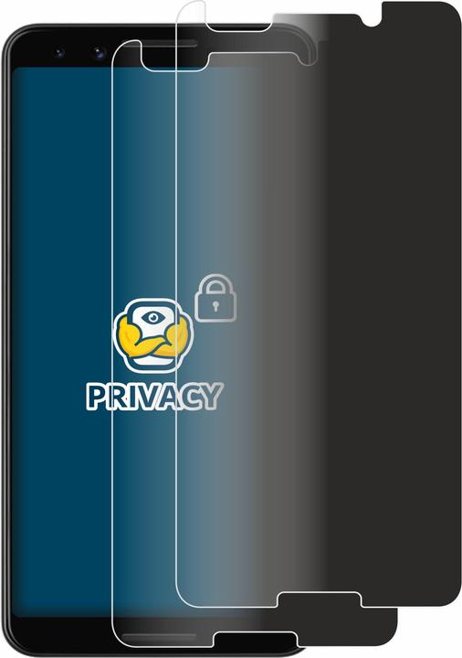 Productafbeelding BROTECT Anti-spionnetje privacyfolie Beschermfolie tegen blauw licht (2 Stuk, Google Pixel 3)
