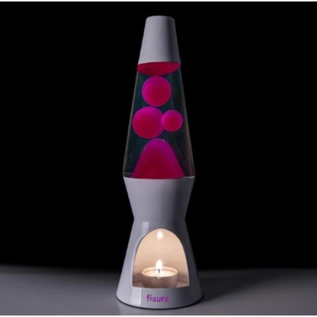 Produktbild Fisura Lavalampe rosa - kerzenbetrieben von