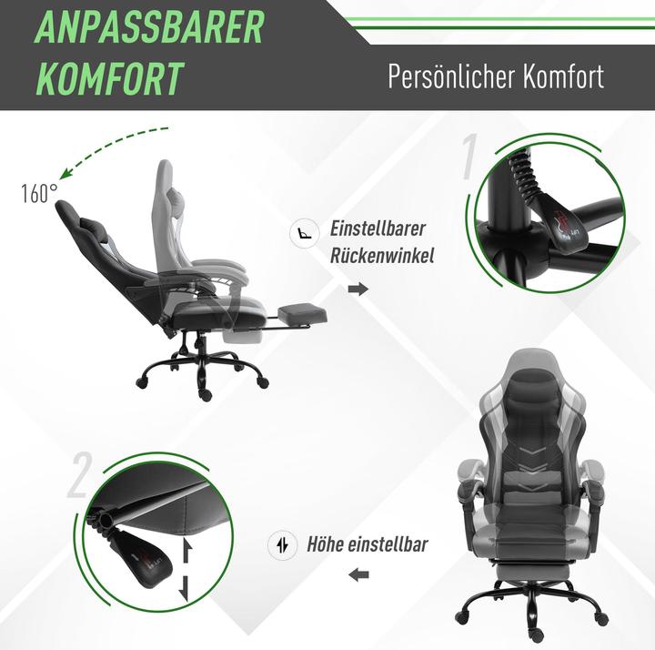 Immagine prodotto Vinsetto Sedia da gioco ergonomica